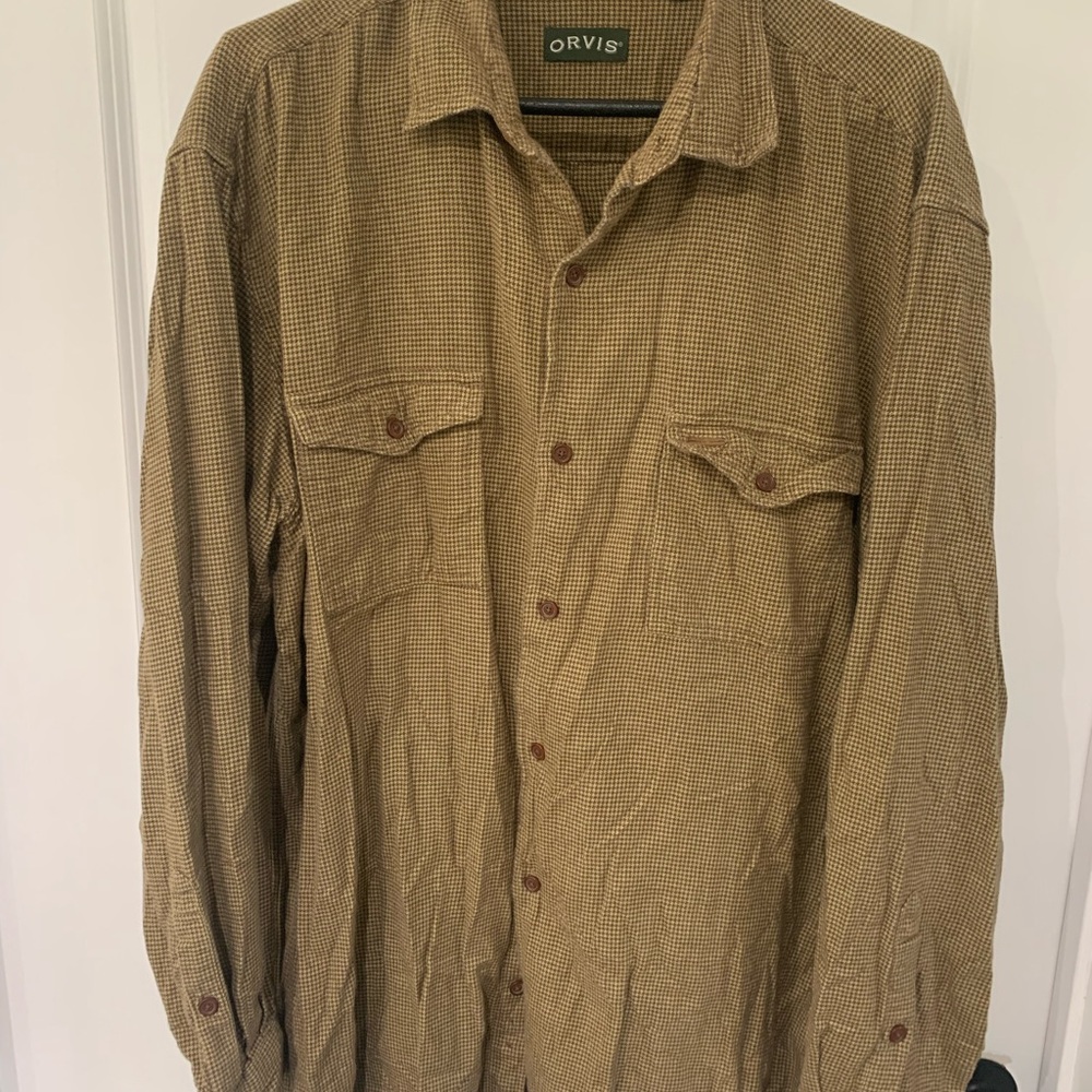Orvis Brown Casual Button Down Shirt A4